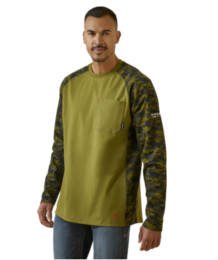 MNS FR SCH CM BASEBALL LONG SLEEVE T SHIRT AVOCADO/CAMO