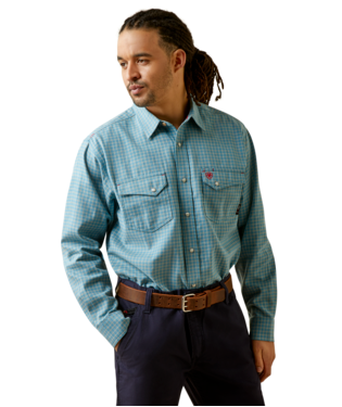 [10046541] MNS FR EDWARDS LONG SLEEVE WORK SHIRT STORM BLUE