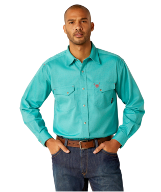 [10048450] MNS FR HAVOC LONG SLEEVE WORK SHIRT POOL BLUE