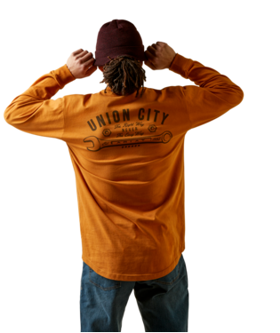 [10046344] MNS RBR CTN STR UN CTY LONG SLEEVE T SHIRT HONEY GINGER