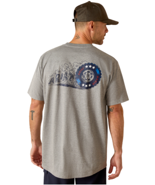 [10048983] MNS RBR COTTON STRONG BRNRB SHORT SLEEVE T SHIRT GREY