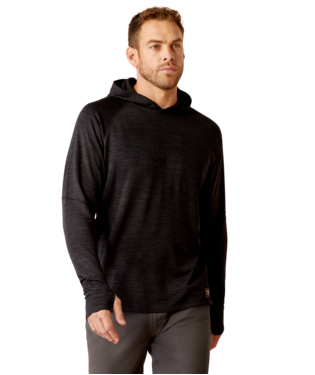 [10052063] SWEATSHIRT, MNS REBAR GRIDWORK LONG SLEEVE HOODIE BLACK