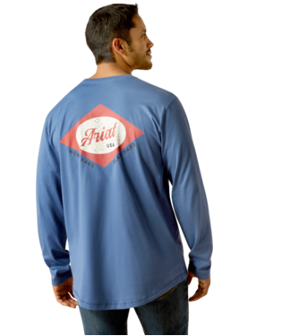 [10052671] MNS RBR WORKMAN DMND LG LONG SLEEVE T SHIRT TRUE NAVY