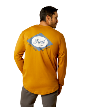 [10052672] MNS RBR WORKMAN DMND LG LONG SLEEVE T SHIRT GOLDEN BROWN