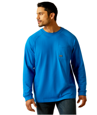 [10052860] MNS RBR CTN STRNG LONG SLEEVE T SHIRT IMPERIAL/POWDER BLUE