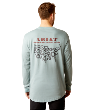 [10053049] MNS RBR CTN STRNG US WRK LONG SLEEVE T SHIRT SKY BLUE