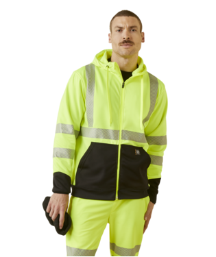 [10041796] MNS REBR HI-VIS FULL ZIP HOODIE HI-VIS YELLOW