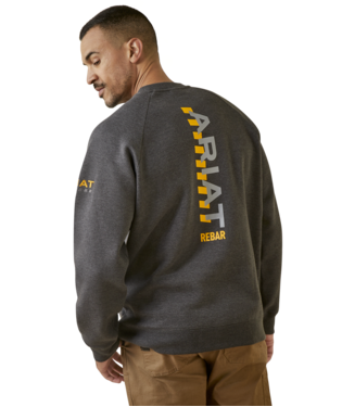 [10046403] SWEATSHIRT, MNS REBAR WORKMAN LOGO SWEATER CHARCOAL HEATHER
