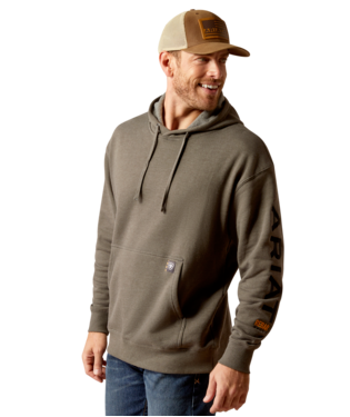 [10051976] SWEATSHIRT, MNS REBAR GRAPHIC HOODIE BELUGA HEATHER/BLACK