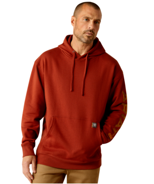 [10052865] SWEATSHIRT, MNS REBAR GRAPHIC HOODIE BURNT HENNA/CUMIN