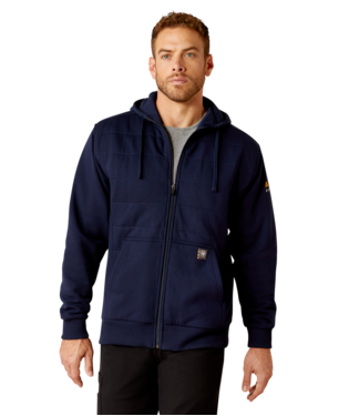 [10053058] SWEATSHIRT, MNS RBR ALL-WEATHER INS FULL ZIP HOODIE NAVY