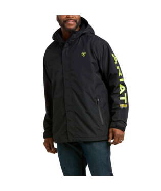 [10037607] MNS REBAR STRMSHL LOGO H20 JACKET BLACK WN/BL
