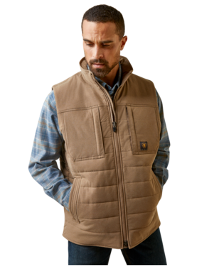 [10046646] MNS RBR VALIANT STR CNVS INS VEST KHAKI HEATHER