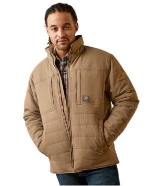 [10046679] MNS RBR VALIANT STR CNVS INS JACKET KHAKI HEATHER
