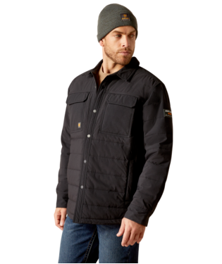 [10052120] Ariat Men's Rebar Cordura Ripstop Light Weight Insulated Shirt Jacket- Black