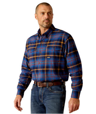 [10052826] MNS RBR FLANNEL DRSTR LONG SLEEVE WORK SHIRT IMPERIAL BLUE