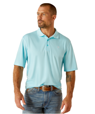 [10051345] MNS TEK SHORT SLEEVE POLO CENOTE AQUA