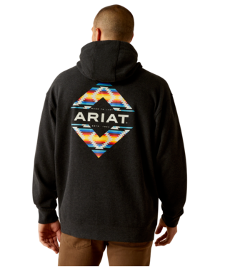 [10052007] SWEATSHIRT, MNS DIAMOND CANYON HOODIE BLACK HEATHER