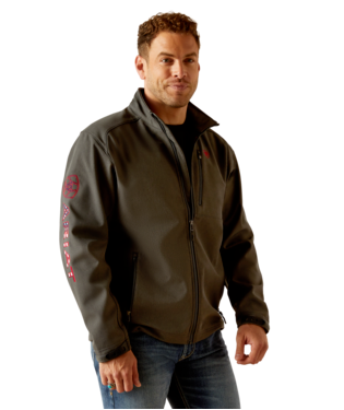 [10041616] MNS LOGO 2.0 SOFTSHELL JACKET CHARCOAL/AMERICANA