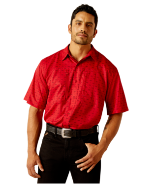[10048848] MNS VENTTEK SHORT SLEEVE SHIRT HAUTE RED