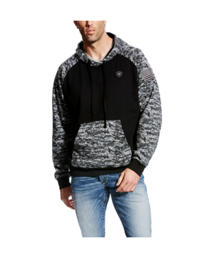 [10022683] SWEATSHIRT, MNS PATRIOT HOODIE BLACK DIGI CAMO
