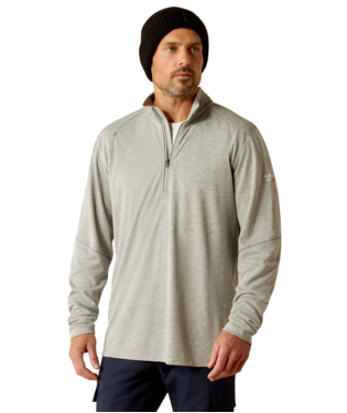 MNS FR PRIMO 1/4 ZIP LONG SLEEVE BASELAYER HEATHER GREY