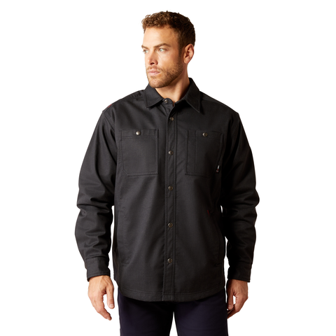 MNS FR RIPSTOP SOFTSHELL SHIRT JACKET BLACK