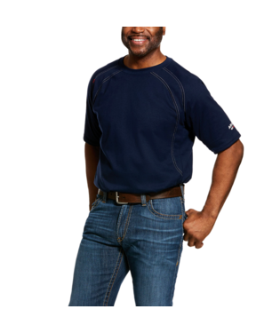 MNS FR WORK CREW SHORT SLEEVE T SHIRT NAVY
