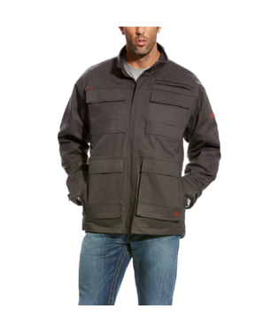 [10023991] MNS FR CANVAS STRETCH JACKET DARK GREY