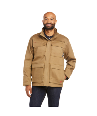 [10023995] MNS FR CANVAS STRETCH JACKET FIELD KHAKI