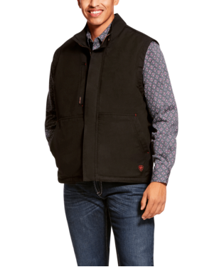 Ariat Men's FR Workhorse Insulated Work Vest- Black