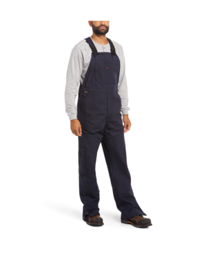 Ariat Men's FR Canvas Unlined Bib Overall- Navy