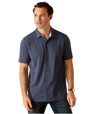 [10048525] MNS INGLESIDE SHORT SLEEVE SHIRT NAVY HEATHER