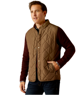 [10052749] MNS WOODSIDE VEST CAMEL HERRINGBONE