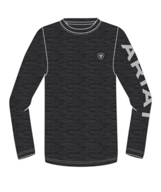 [10032774] MNS CHARGER LOGO LONG SLEEVE T SHIRT CHARCOAL HEATHER