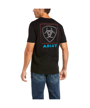 [10036563] MNS ARIAT LINEAR SHORT SLEEVE T SHIRT BLACK