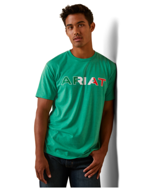 [10043067] MNS ARIAT VVA MX INDPNDNT SMU SHORT SLEEVE TSHIRT GREEN