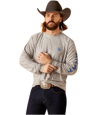 [10047228] MNS CHARGER LOGO LONG SLEEVE T SHIRT GREY