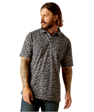 [10048531] MNS RETRO SHORT SLEEVE POLO EBONY