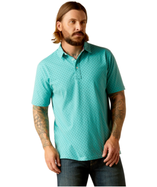 [10048533] MNS RETRO SHORT SLEEVE POLO WINTER AQUA