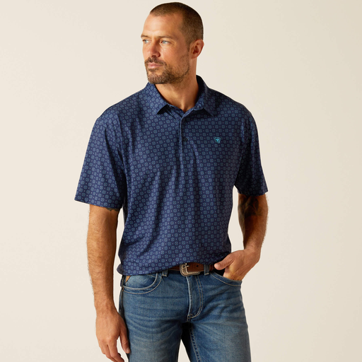 [10051362] MNS 360 AIRFLOW SHORT SLEEVE POLO BLUE DEPTHS