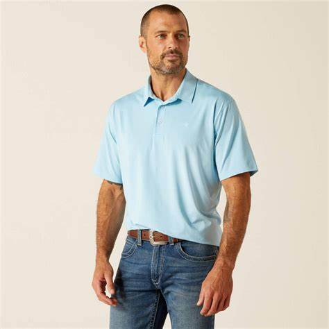 [10051363] MNS 360 AIRFLOW SHORT SLEEVE POLO SHELTERING SKY