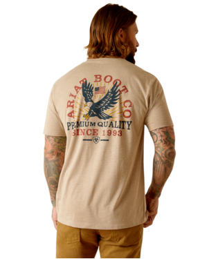 [10051388] MNS ARIAT FLYING EAGLE T SHIRT OATMEAL HEATHER