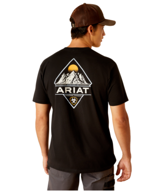 [10051445] MNS ARIAT DMND MOUNTAIN SHORT SLEEVE T SHIRT BLACK