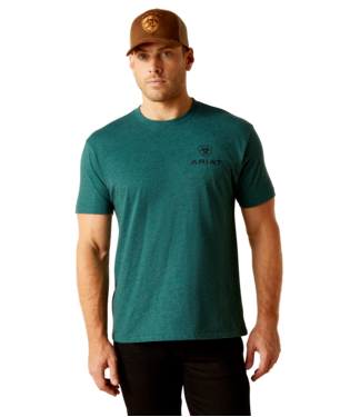 [10051455] MNS ARIAT ABILENE SHLD SHORT SLEEVE T SHIRT DARK TEAL