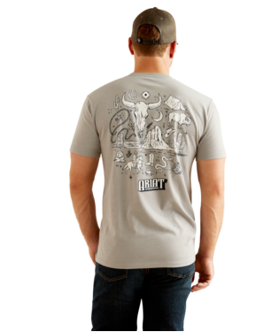 [10051456] MNS ARIAT SW ELEMENTS SHORT SLEEVE T SHIRT STONE HEATHER