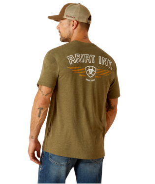 [10051746] MNS ARIAT OUTLINE WING SHORT SLEEVE T SHIRT MILITARY HEATHER