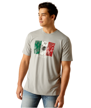 [10051751] MNS ARIAT MEXICO CAMO FLAG T SHIRT STONE HEATHER