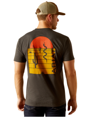 [10051757] MNS ARIAT DESERT MODERN SHORT SLEEVE T SHIRT CHARCOAL HEATHER