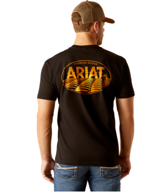 [10051758] MNS ARIAT FARM FIELDS SHORT SLEEVE T SHIRT BLACK